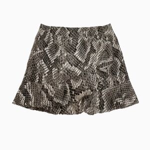 NWT Olivaceous Black and Gray Snake Print Mini Skirt